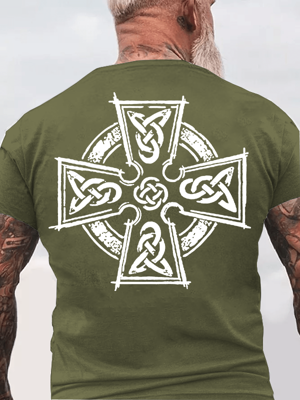 Celtic Cross  Jesus God Christian Cotton T-Shirt