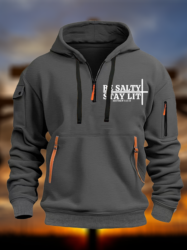 Be Salty Stay Lit Jesus God Christian Zipper Hoodies