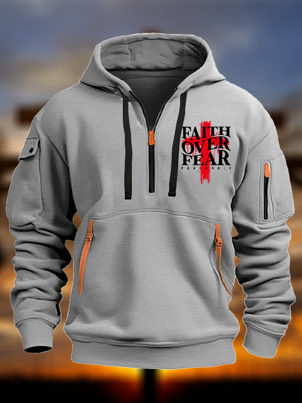 Faith Over Fear Jesus God Christian Zipper Hoodies