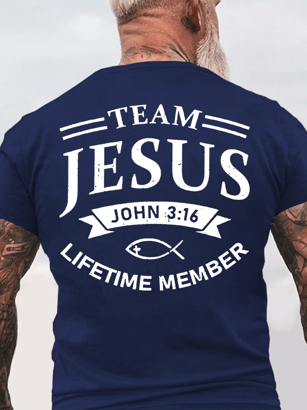 Jesus Team  Jesus God Christian Cotton T-Shirt