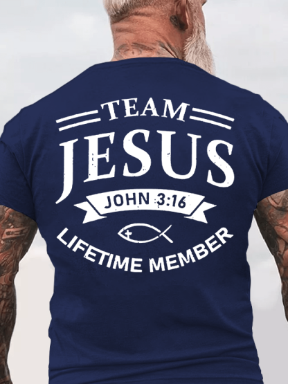 Jesus Team  Jesus God Christian Cotton T-Shirt