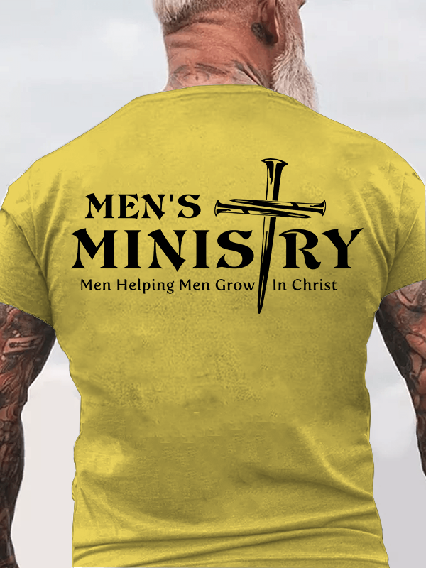 Men's Ministry ,Men Helping Men ,Church ministry Jesus God Christian Cotton T-Shirt