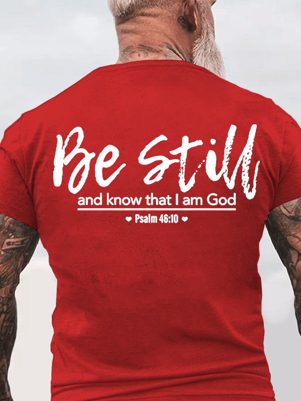 Psalm 46:10 Jesus God Christian Cotton T-Shirt