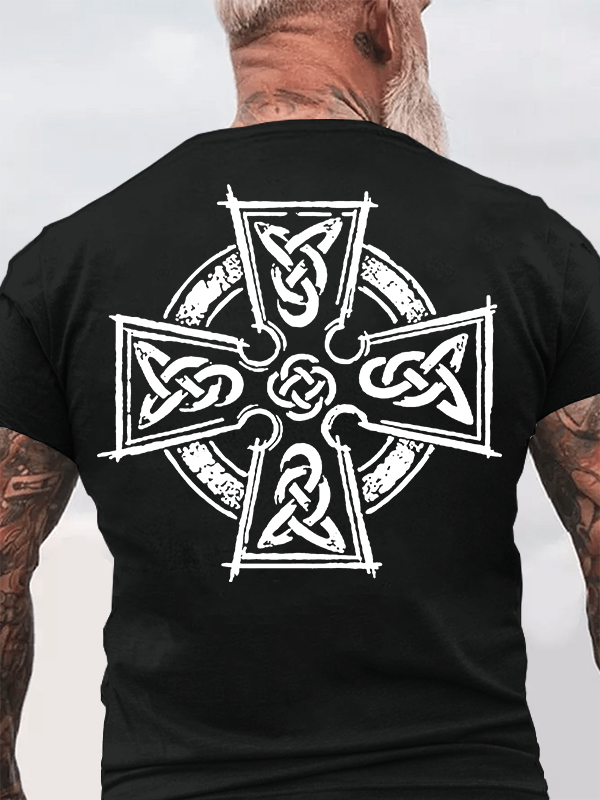 Celtic Cross  Jesus God Christian Cotton T-Shirt