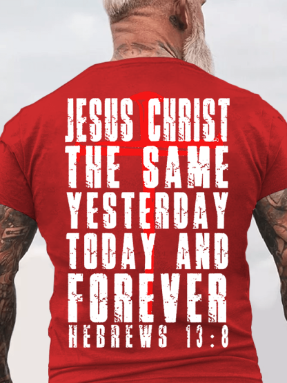Jesus Christ Forever Jesus God Christian Cotton T-Shirt
