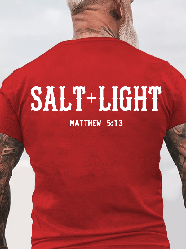 Salt & Light  Jesus God Christian Cotton T-Shirt