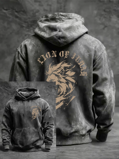 Lion Of Judah Jesus God Christian Washed Hoodie