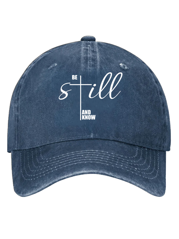 Be Still And Know Cross Christian Hat