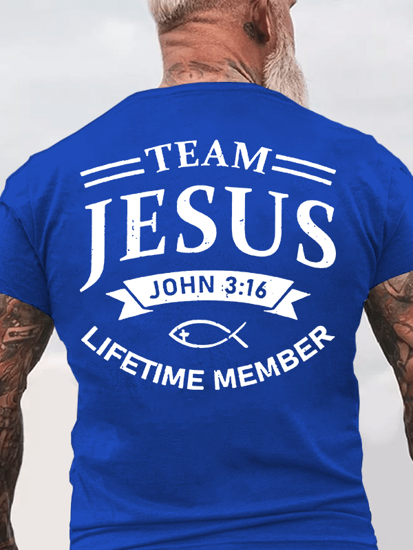 Jesus Team  Jesus God Christian Cotton T-Shirt