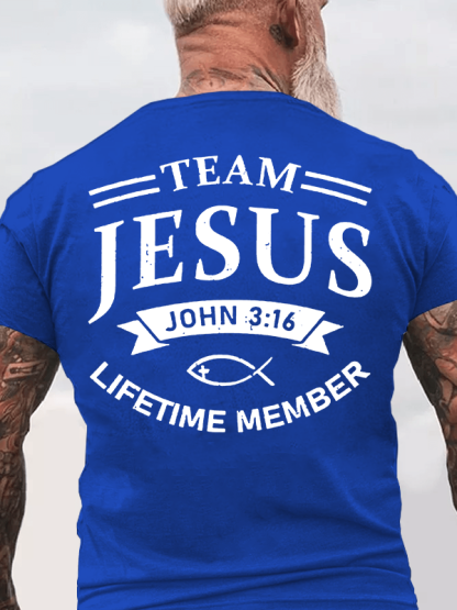 Jesus Team  Jesus God Christian Cotton T-Shirt