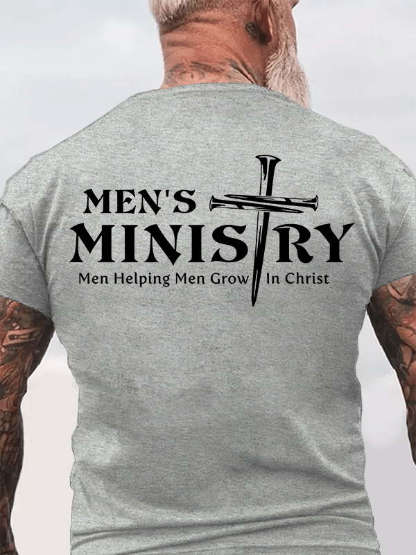 Men's Ministry ,Men Helping Men ,Church ministry Jesus God Christian Cotton T-Shirt