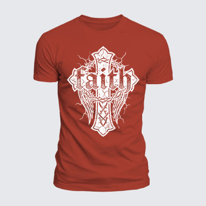 Faith Jesus God Christian  – Luxe Mercerized Interlock Cotton Tee