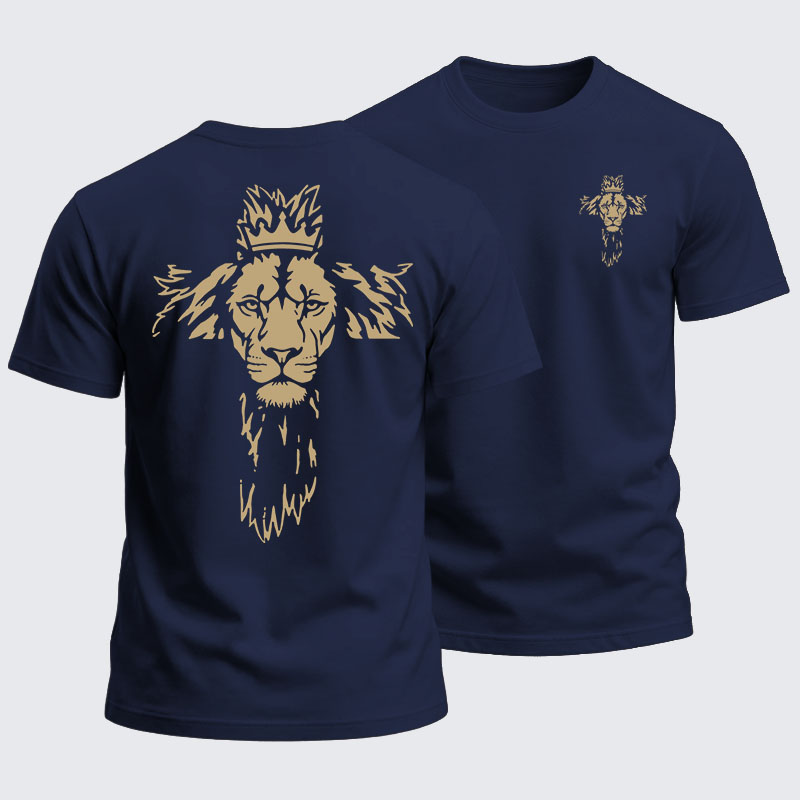 Heavyweight Cotton Tee -Lion Cross