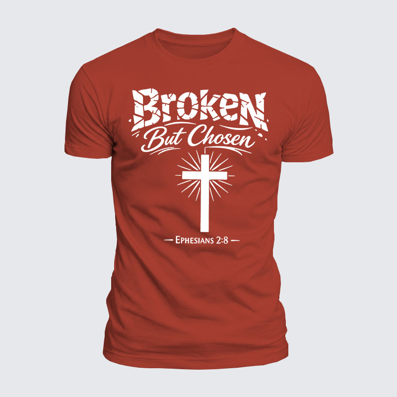 Luxe Mercerized Cotton Tee - Broken But Chosen
