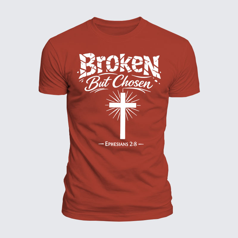 Luxe Mercerized Cotton Tee - Broken But Chosen