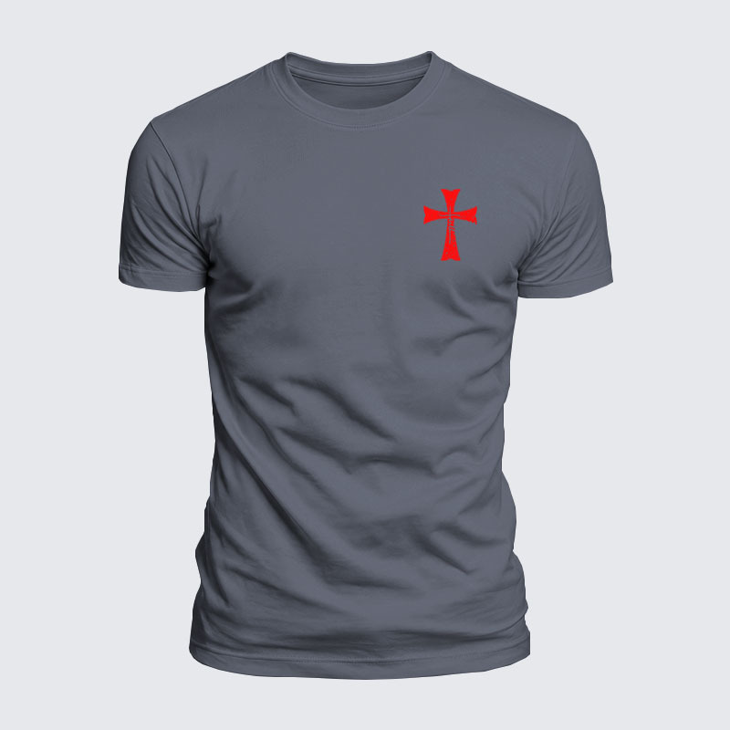 Luxe Mercerized Cotton Tee - Knights Templar Crusader Cross Faith