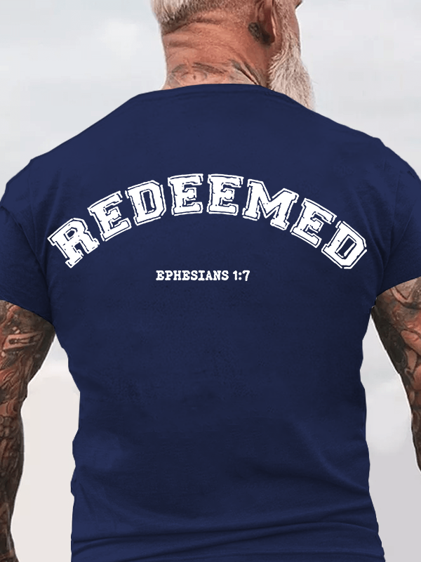 Redeemed  Jesus God Christian Cotton T-Shirt