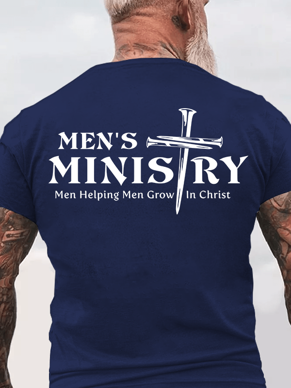 Men's Ministry ,Men Helping Men ,Church ministry Jesus God Christian Cotton T-Shirt