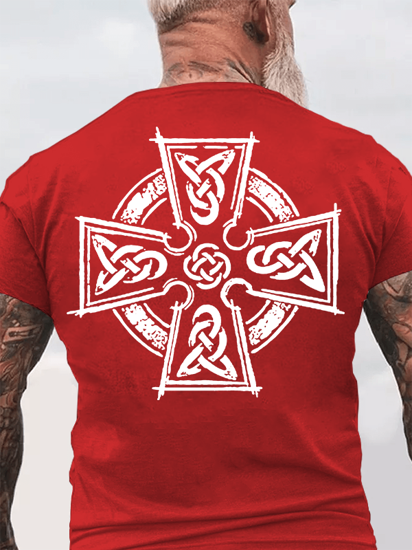 Celtic Cross  Jesus God Christian Cotton T-Shirt
