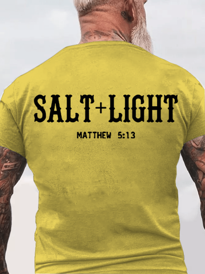 Salt & Light  Jesus God Christian Cotton T-Shirt