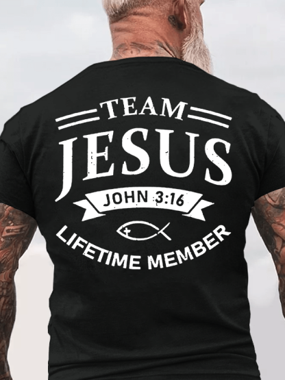 Jesus Team  Jesus God Christian Cotton T-Shirt
