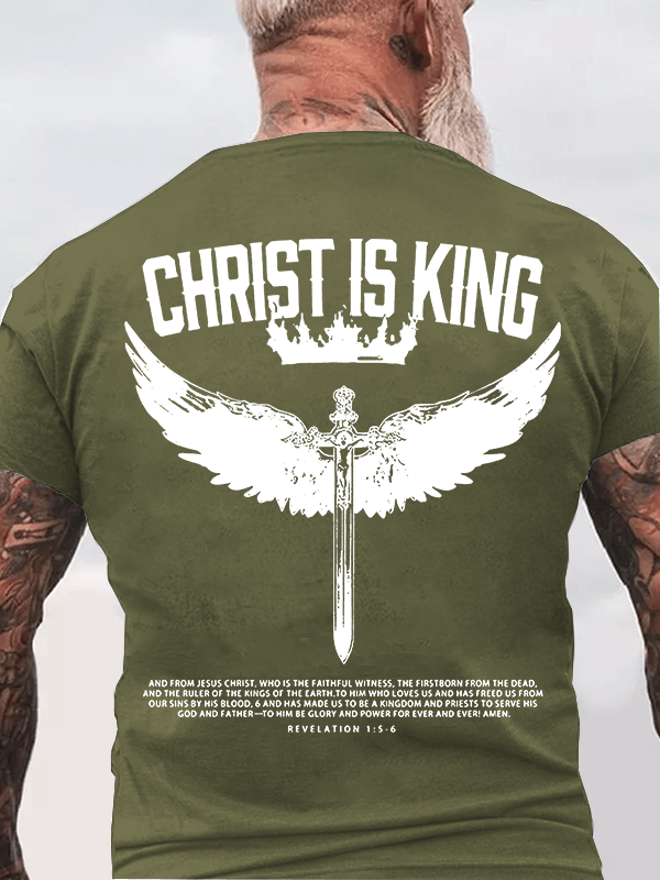 Christ Is King Christian Cotton T-Shirt