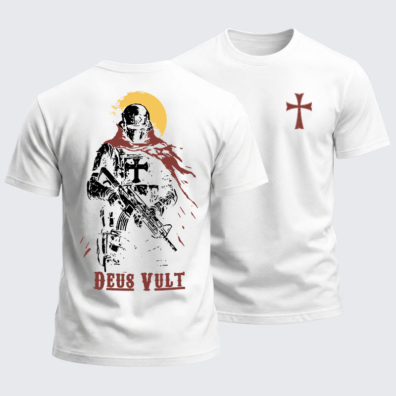 Heavyweight Cotton Tee - Deus Vult