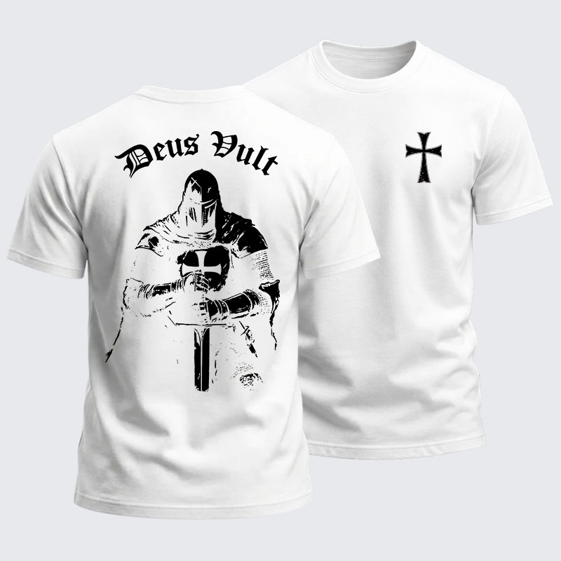 Heavyweight Cotton Tee - Deus Vult