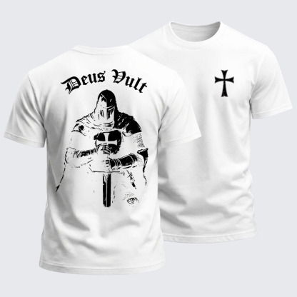 Heavyweight Cotton Tee - Deus Vult