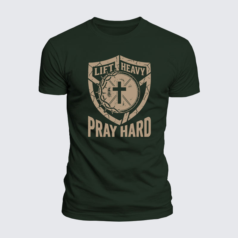 Luxe Mercerized Cotton Tee - Lift Heavy Pray Hard