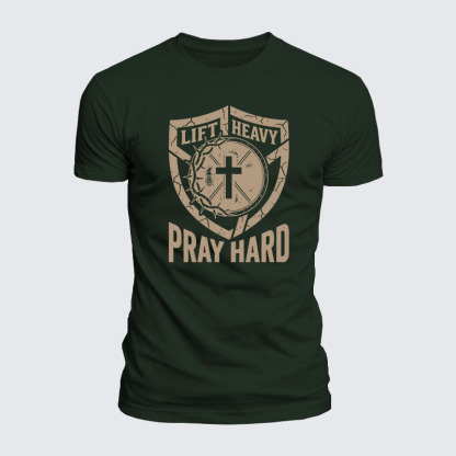 Luxe Mercerized Cotton Tee - Lift Heavy Pray Hard