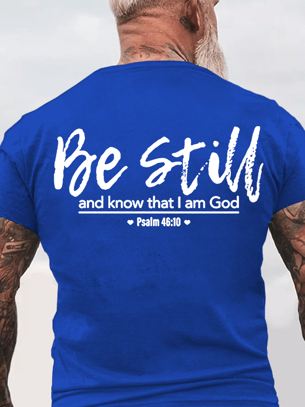 Psalm 46:10 Jesus God Christian Cotton T-Shirt