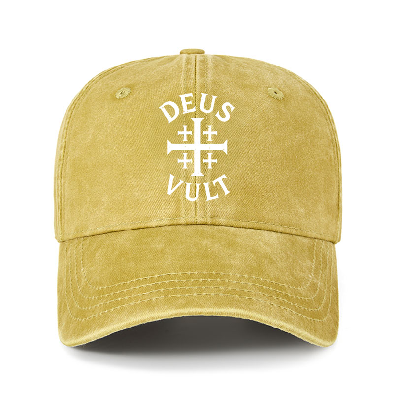 Heritage Washed Cap-Deus Vult