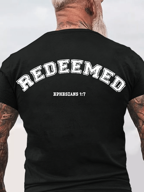 Redeemed  Jesus God Christian Cotton T-Shirt