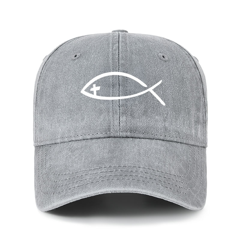 Heritage Washed Cap - Jesus Fish Christ 