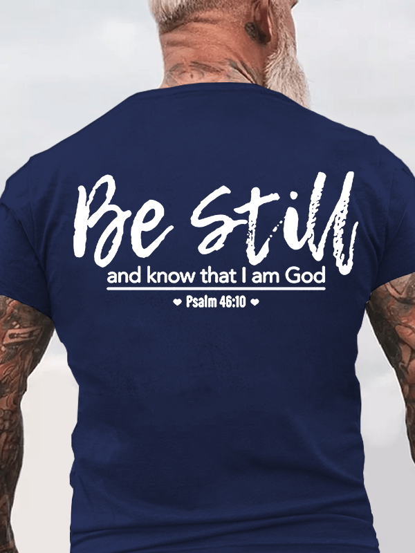 Psalm 46:10 Jesus God Christian Cotton T-Shirt
