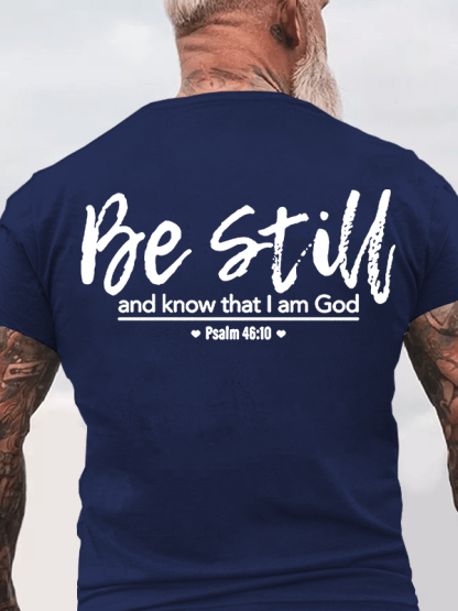 Psalm 46:10 Jesus God Christian Cotton T-Shirt