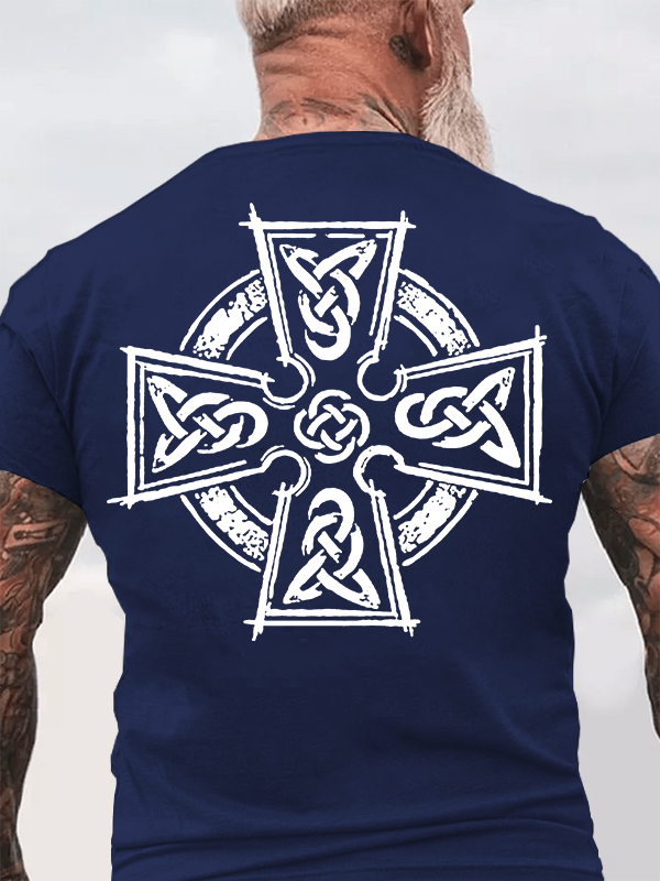 Celtic Cross  Jesus God Christian Cotton T-Shirt