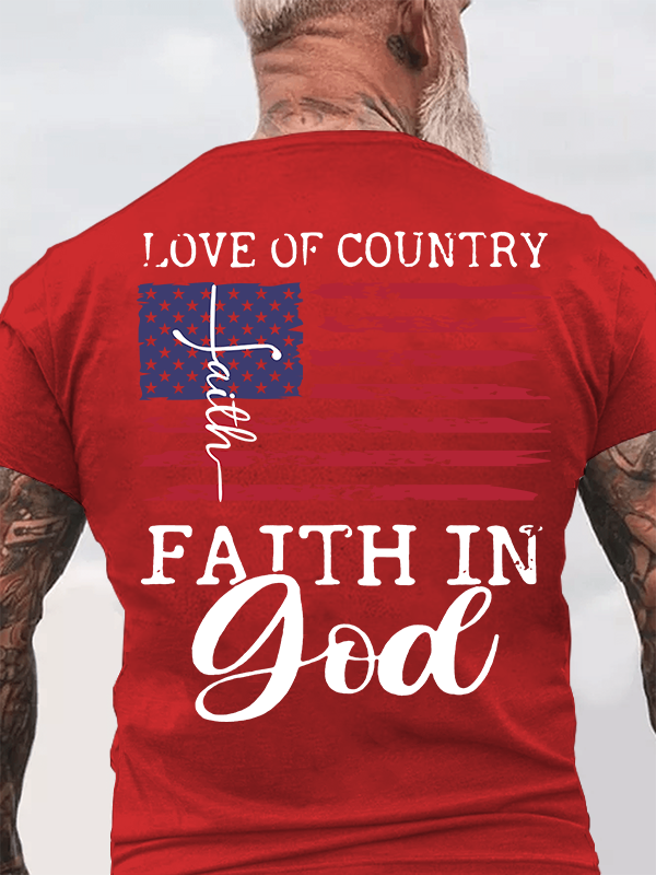 Faith In God Jesus God Christian Cotton T-Shirt