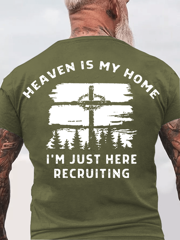 Heaven Is My Home  Jesus God Christian Cotton T-Shirt