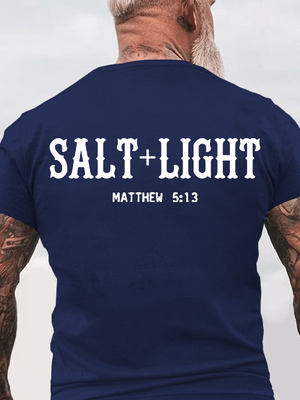 Salt & Light  Jesus God Christian Cotton T-Shirt