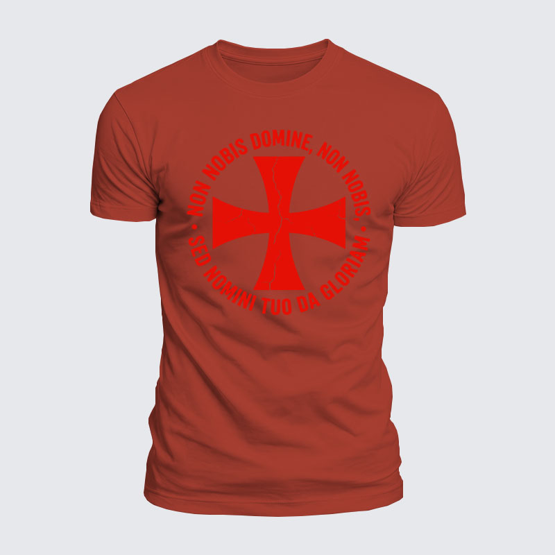 Luxe Mercerized Cotton Tee - Non Nobis Domine, Non Nobis, Sed Nomini Tuo Da Gloriam