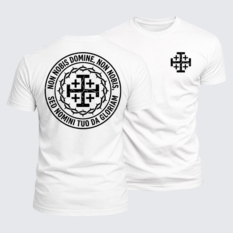 Luxe Mercerized Cotton Tee - Non Nobis Domine, Non Nobis, Sed Nomini Tuo Da Gloriam