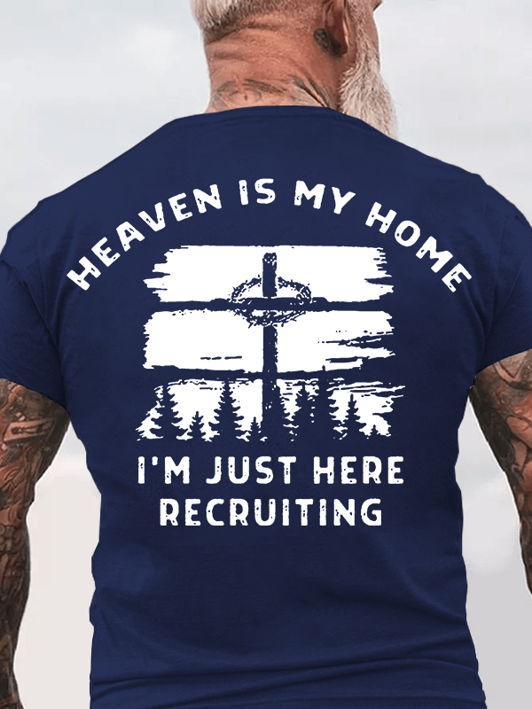 Heaven Is My Home  Jesus God Christian Cotton T-Shirt