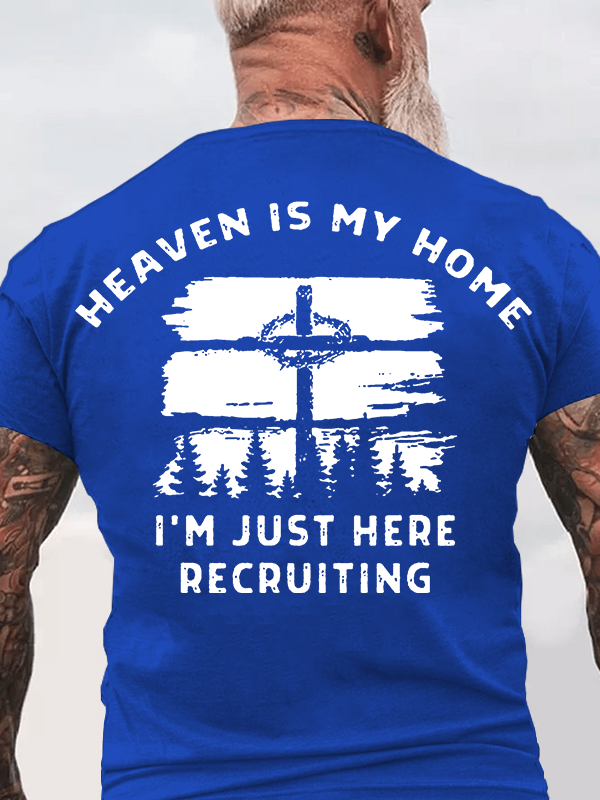 Heaven Is My Home  Jesus God Christian Cotton T-Shirt