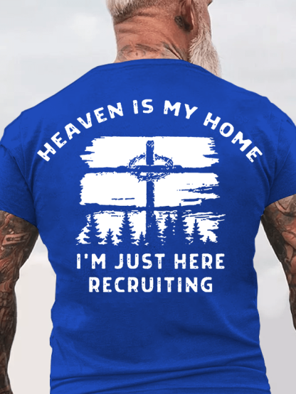 Heaven Is My Home  Jesus God Christian Cotton T-Shirt