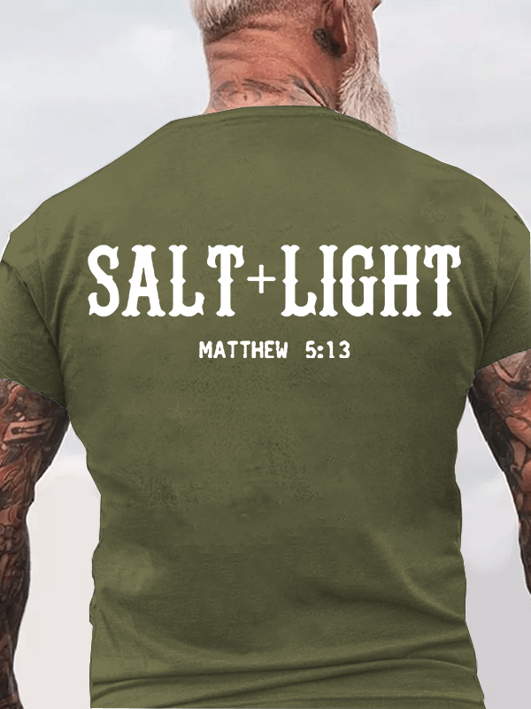 Salt & Light  Jesus God Christian Cotton T-Shirt