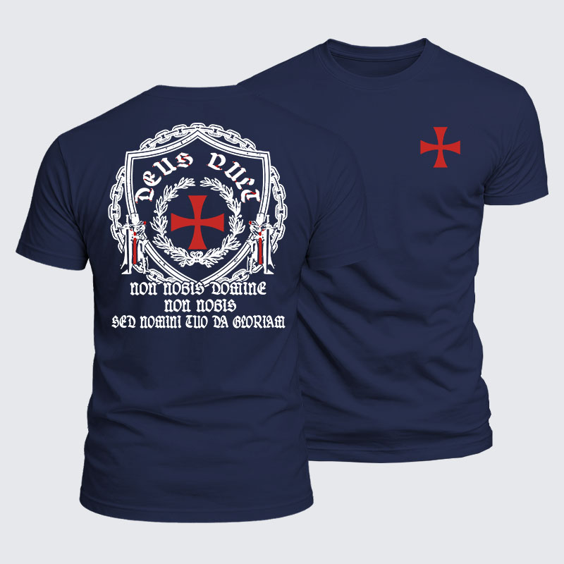 Luxe Mercerized Cotton Tee -  Non Nobis Domine, Non Nobis, Sed Nomini Tuo Da Gloriam