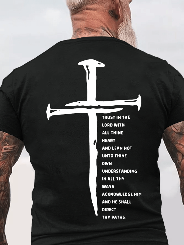 Man Of God Husband Dad Jesus God Christian Cotton T-Shirt