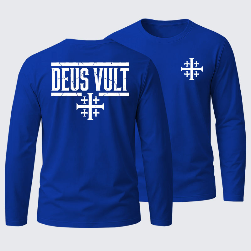 Deus Vult Cotton Long Sleeve T-Shirt